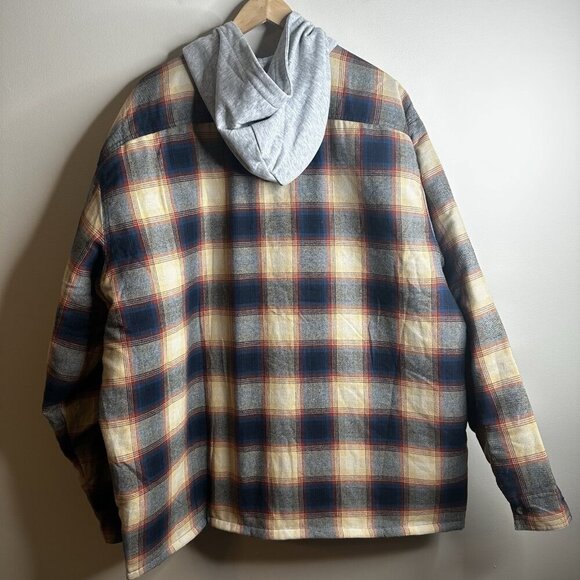 Wrangler Blanket Lined Coat Jacket Mens Sz 3XL Plaid Snap Front Western Shacket - Picture 11 of 14